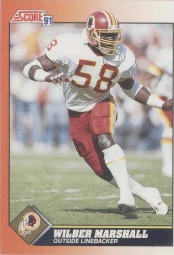 1991 Score Wilber Marshall #387