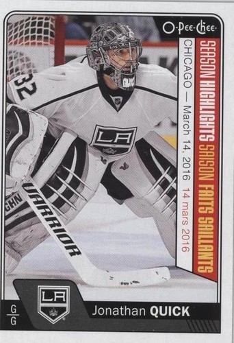 2016-17 O-Pee-Chee - Jonathan Quick #611