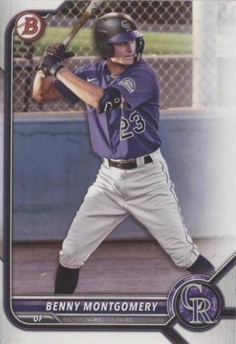 COLSON MONTGOMERY RC /499 2022 Bowman Draft SKY BLUE PARALLEL #BD