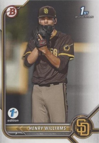 2022 Bowman Draft 1st Edition - Henry Williams #BD-119
