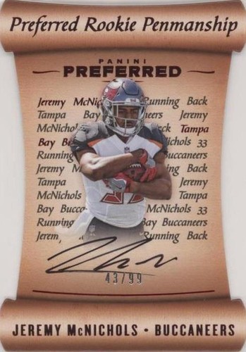 2017 Panini Preferred Jeremy McNichols #196