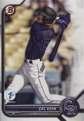 2022 Bowman Draft Chrome Refractor Zac Veen | eBay