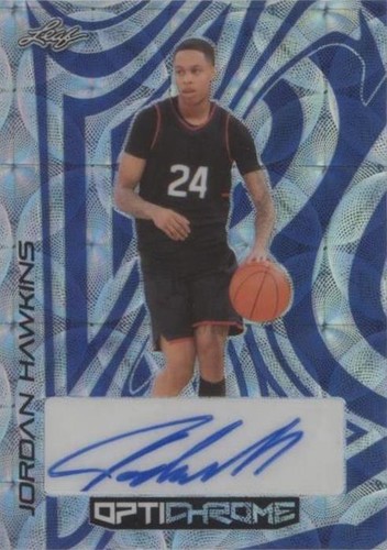 2022-23 Leaf Triniy Printing Plate Cyan 1/1 JORDAN HAWKINS
