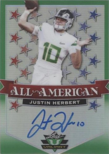 2020 Leaf Valiant Justin Herbert #AA-JH2
