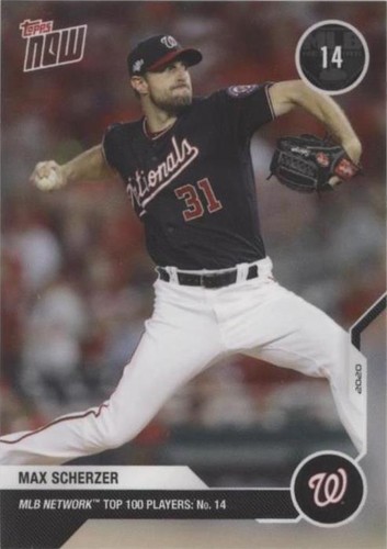 2020 Topps Now MLB Network Top 100 Players - Max Scherzer #MN14