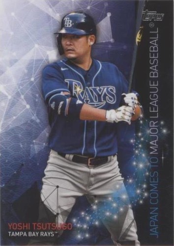 2021 Topps Chrome Platinum 319 Yoshi Tsutsugo aqua wave refractor