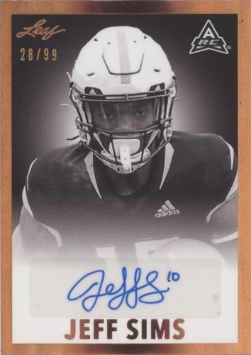 2021 Leaf Memories Jeff Sims #BW-JS1