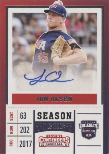 2017 Panini Elite Extra Edition - Jon Olsen #USAT-JO