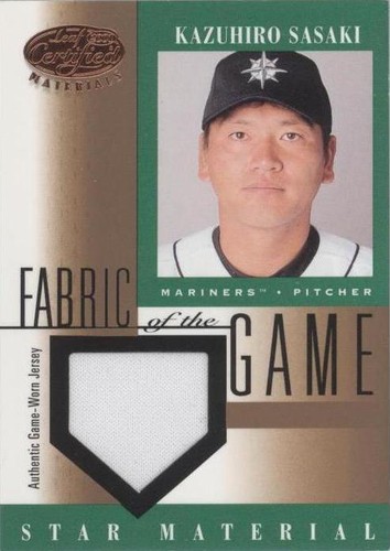 2001 Leaf Certified Materials - Kazuhiro Sasaki #FG-99