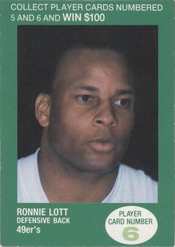 1990 BP NFL Players Match 2 Trading Card Game Ronnie Lott #6