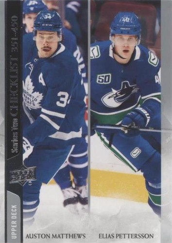 2020-21 Upper Deck - Auston Matthews Elias Pettersson #450