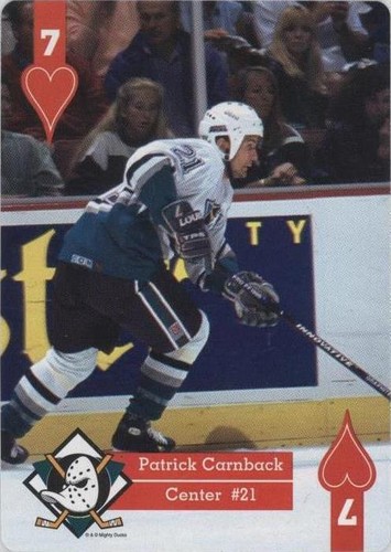 1995-96 Hoyle Western Conference Playing Cards - Patrik Carnback #7H