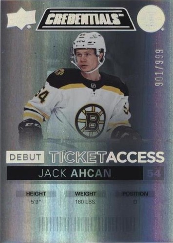 2021-22 Upper Deck Credentials - Jack Ahcan #90