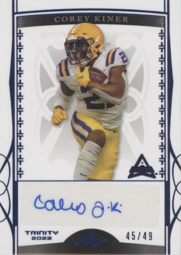 2022 Leaf Trinity Corey Kiner #BA-CK1