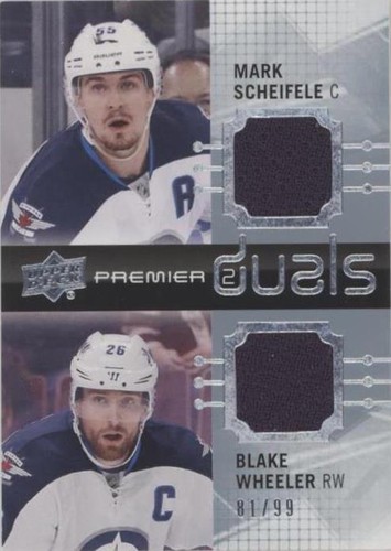 2016-17 Upper Deck Premier - Blake Wheeler Mark Scheifele #PD2-SW