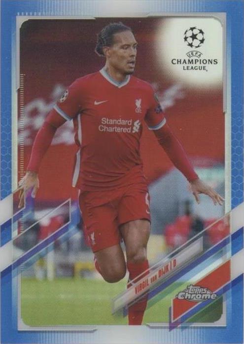 2020-21 Topps Chrome UCL - Blue Refractor #46 Virgil Van Dijk /150