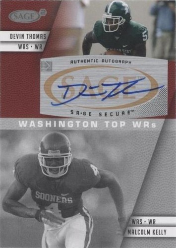 2008 SAGE Squared Devin Thomas Malcolm Kelly #A-63A