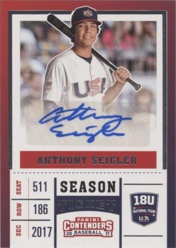 2017 Panini Elite Extra Edition - Anthony Seigler #USA18-AS