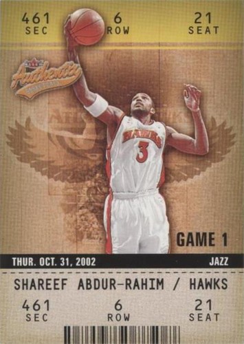 2002-03 Fleer Authentix - Shareef Abdur-Rahim #91