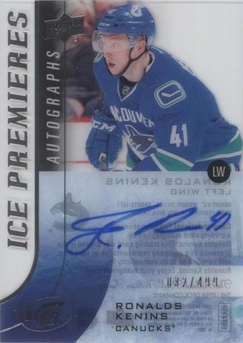 2015-16 Upper Deck Ice - Ronalds Kenins #IPA-RK