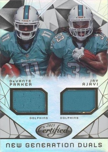 2015 Panini Certified Devante Parker Jay Ajayi #NG-MIA