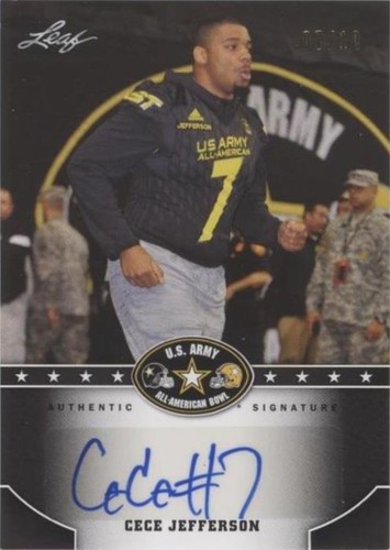 2015 Leaf U.S. Army All-American Bowl Cece Jefferson #BA-CJ1