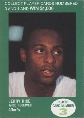 1990 BP NFL Players Match 2 Trading Card Game Jerry Rice #3