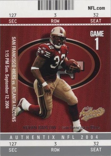 2004 Fleer Authentix Kevan Barlow #36
