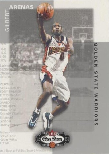 2002-03 Fleer Box Score - Gilbert Arenas #100