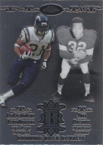 2007 Topps Chrome Jim Brown LaDainian Tomlinson #RBRD-TB
