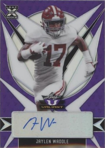 2021 Leaf Valiant Jaylen Waddle #BA-JW1