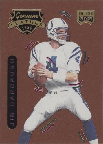1996 Playoff Contenders Leather Jim Harbaugh #4