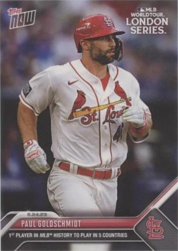 topps now ゴールドシュミット Paul Goldschmidt 487 Paul Goldschmidt London 2023 MLB TOPPS NOW Card 487 Rainbow