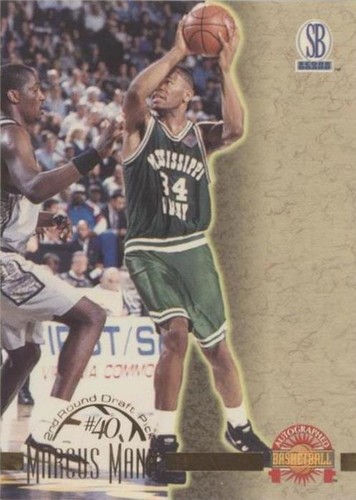 1996-97 Score Board Autographed Basketball - Marcus Mann #36