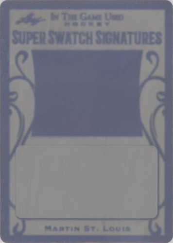 2019-20 Leaf In the Game Used - Martin St. Louis #SSS-MSL