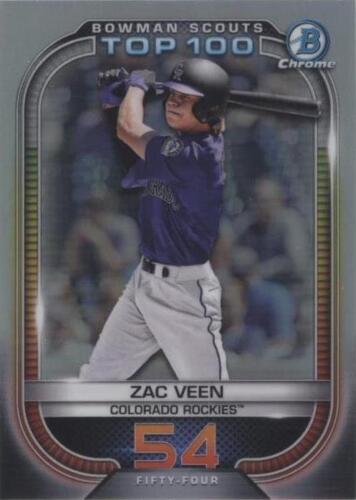 Zac Veen 2021 Bowman Chrome ATOMIC REFRACTOR SIGNED AUTO *IP