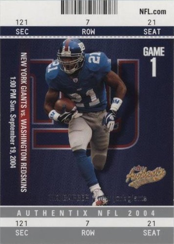 2004 Fleer Authentix Tiki Barber #73