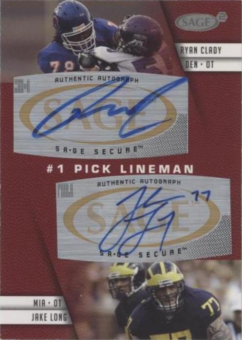 2008 SAGE Squared Jake Long Ryan Clady #A-52