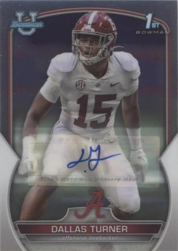 2022 Bowman University Chrome Dallas Turner #6