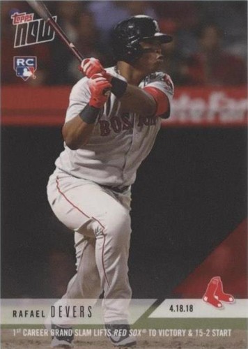 2018 TOPPS #18 RAFAEL DEVERS *ROOKIE BATTING PSA 10 GEM MINT