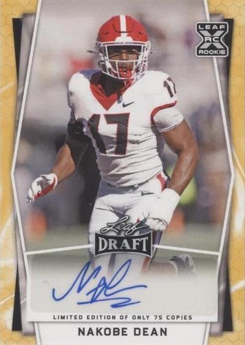 2022 Leaf Draft Limited Edition Nakobe Dean #BA-ND1