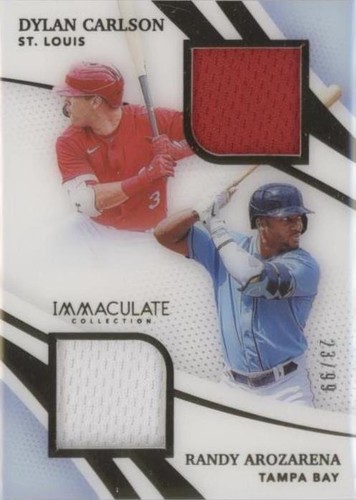 2021 Panini Immaculate Collection - Dylan Carlson Randy Arozarena #MD-CA
