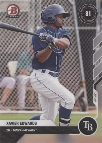 2020-21 Bowman Next Topps Now Baseball America Top 100 Prospects - Xavier Edwards #BA-38