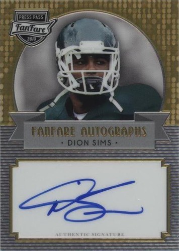 2013 Press Pass Fanfare Dion Sims #FF-DS
