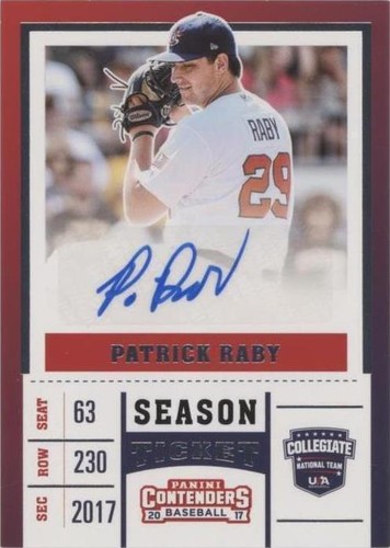 2017 Panini Elite Extra Edition - Patrick Raby #USAT-PR