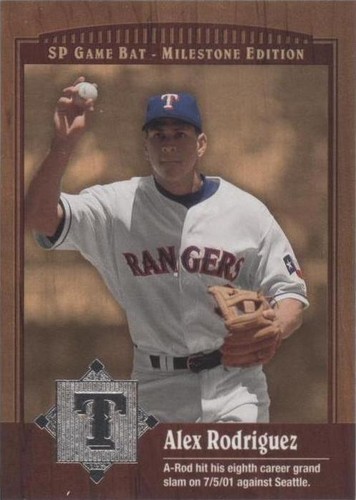 2001 SP Game Bat Edition Milestone - Alex Rodriguez #21