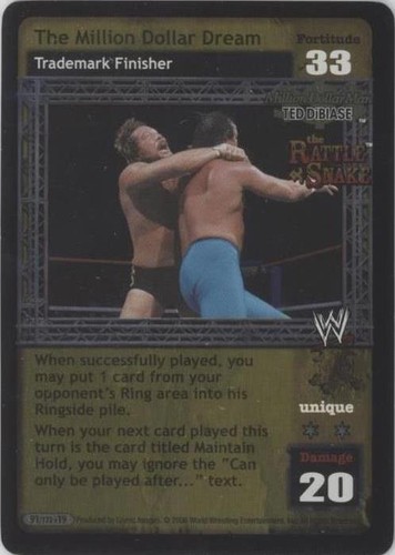 2006 WWE Raw Deal Trading Card Game - Jake "The Snake" Roberts Ted DiBiase #91/172 V19