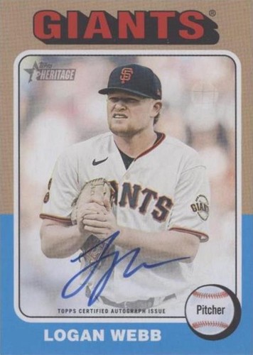 Topps　LOGAN　WEBB 25シリ Logan Webb 2025 Topps #242 Golden Mirror Image Variation