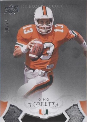 2011 Upper Deck Exquisite Collection Gino Torretta #44