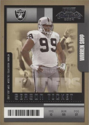 2004 Playoff Contenders Warren Sapp #74